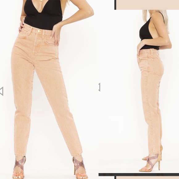 Triarchy Verskinny Jeans in Clay high waisted tapered leg stonewashed Nwts - Picture 1 of 2